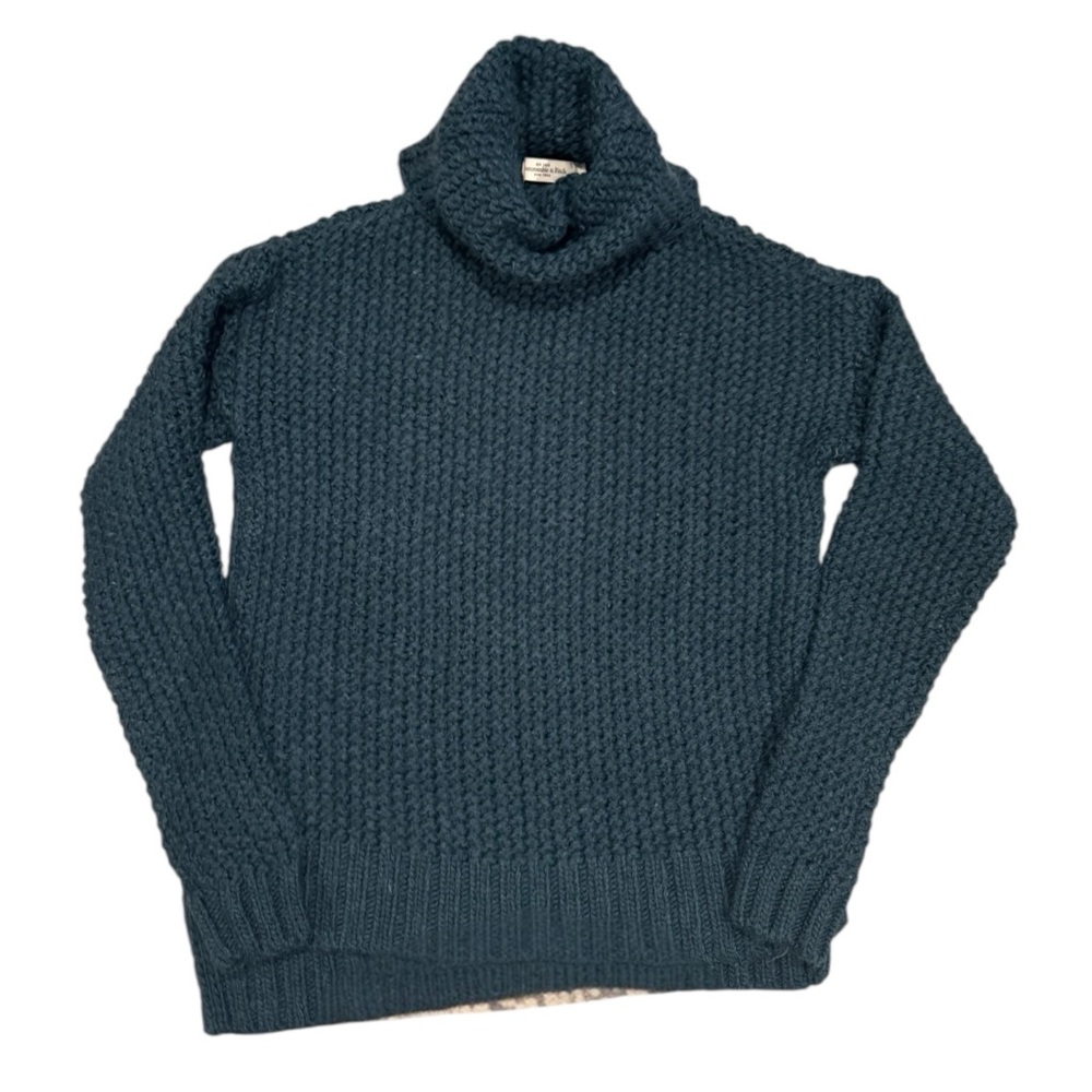 Abercrombie & Fitch Chunky Knit Turtleneck Green S